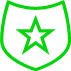 Schutzschild mit Stern als Icon für Beste Qualität