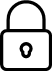 Vorhängeschloss als Icon für Sicherheit