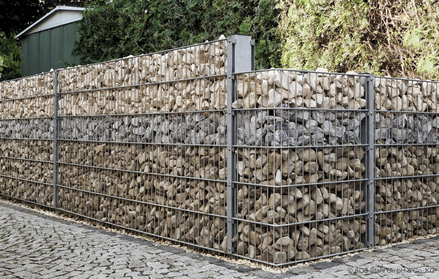 Schacht garden A1 ZaunPartner Gabionenzaun-System Doppelpfosten 1 Schacht garden A1 ZaunPartner Gabionenzaun-System Doppelpfosten 1